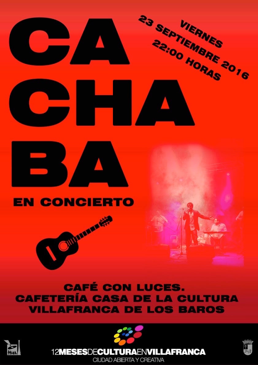 El viernes 23, concierto de Cachaba y exposición de Alfonso González en la Casa de la Cultura