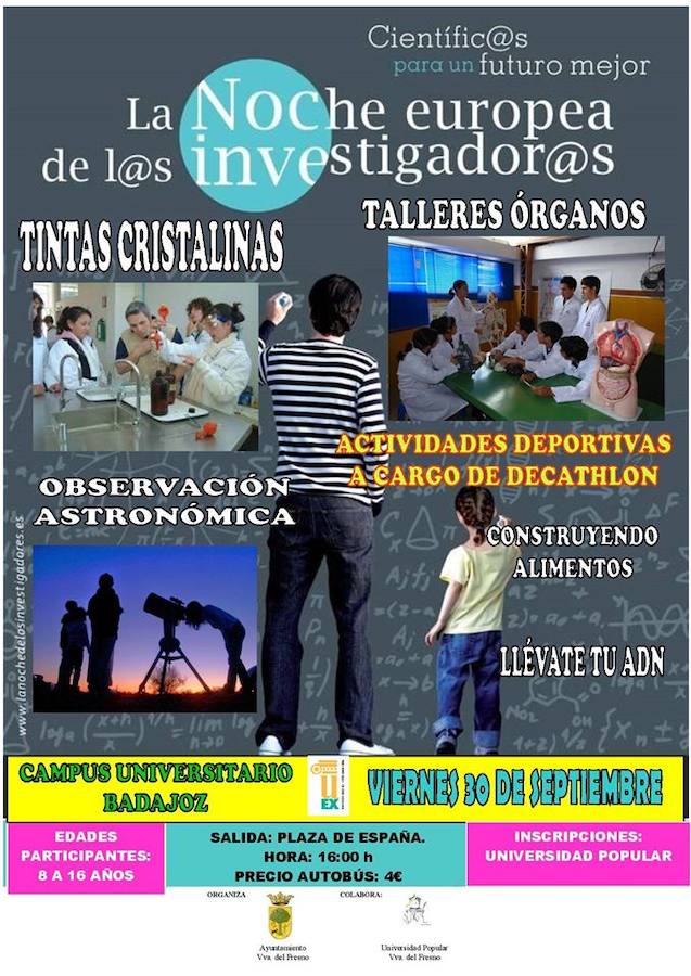 Por segundo año consecutivo los jóvenes asistirán a la Noche de los Investigadores