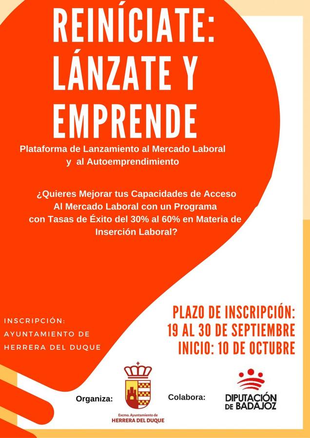 Desde el Ayuntamiento apuestan por la empleabilidad y el autoemprendimiento a través del programa: “Reiniciate: lánzate y emprende”