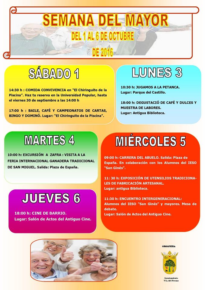 La Semana del Mayor arranca con una comida de convivencia