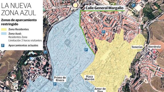 La ampliación de la zona azul causa rechazo en las calles a las que llegará