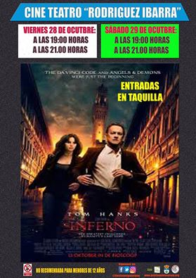El cine Rodríguez Ibarra acogerá el viernes y sábado la proyección de la película 'Infierno'