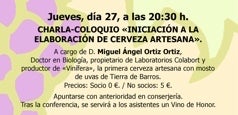El CIR acoge esta noche una charla sobre "Iniciación a la elaboración de la cerveza artesana"