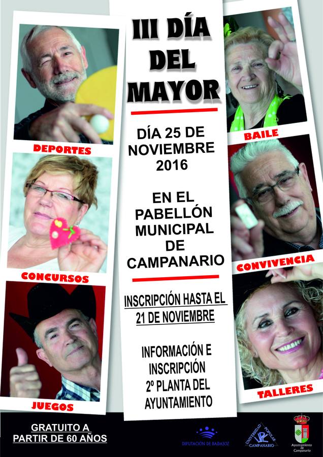 El Día del Mayor se celebrará el 25 de noviembre