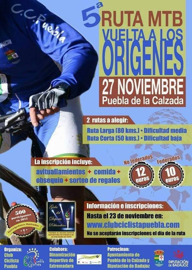 Abierto el plazo de inscripción para la "5ª Ruta MTB Vuelta a los Orígenes"