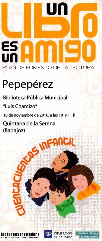 La biblioteca pública municipal ‘Luís Chamizo’ acogerá este jueves un cuentacuentos infantil por el narrador Pepepérez