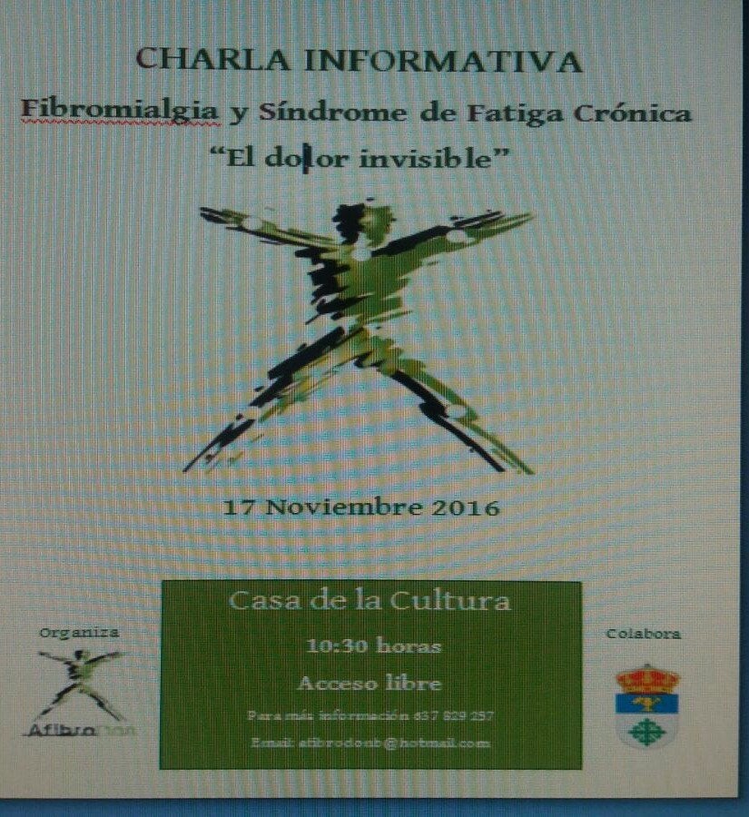 Charla informativa este jueves sobre la fibromialgia y el síndrome de la fatiga crónica