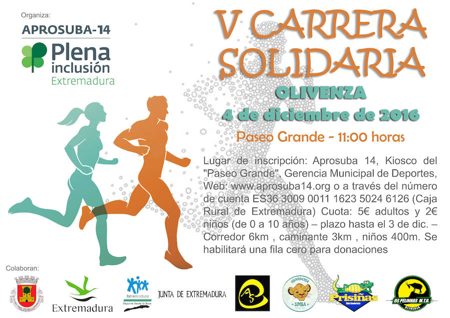 Abierto el plazo de inscripción para la V Carrera Solidaria de Aprosuba-14