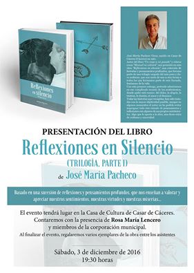 José María Pacheco presenta este sábado su segundo libro
