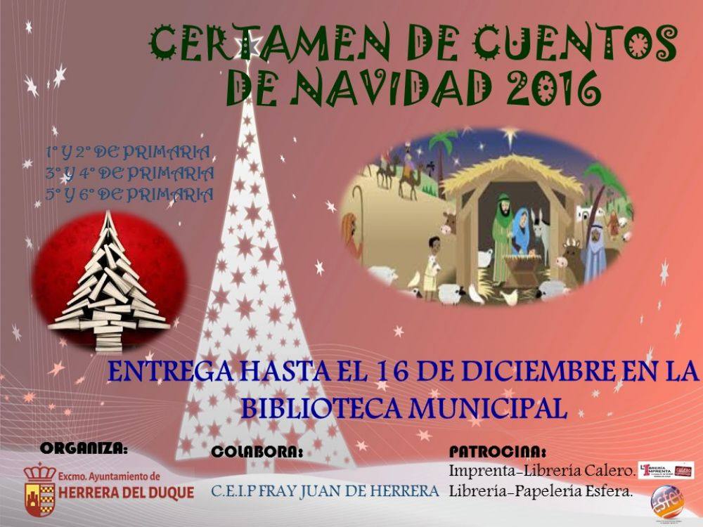 Abierto el plazo para paraticipar en el certamen de cuentos navideños 2016