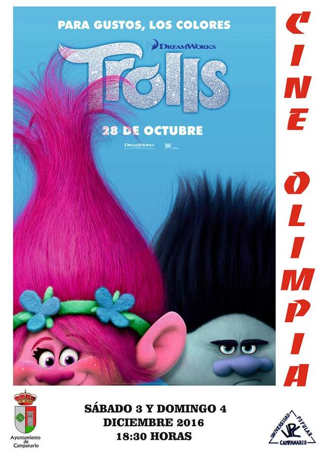 Doble sesión de cine infantil con 'Trolls'