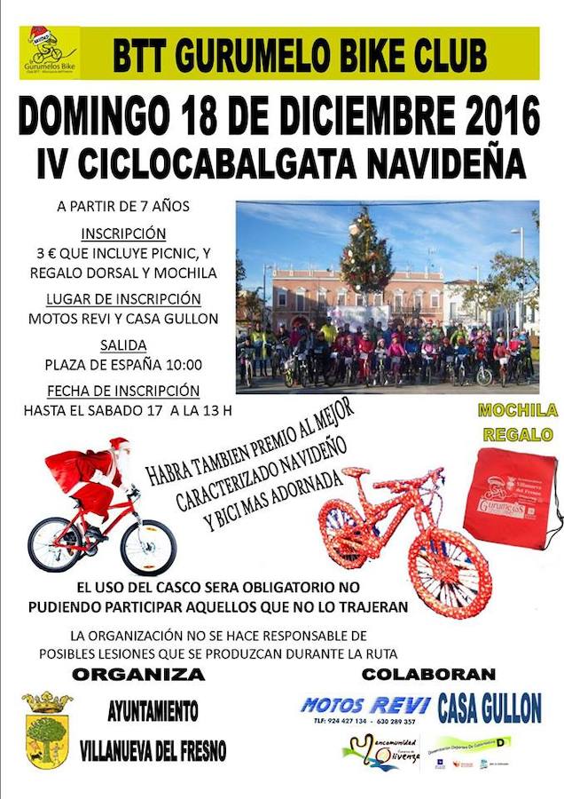 El ciclista y la bici más navideños tendrán premio en la IV Ciclocabalgata