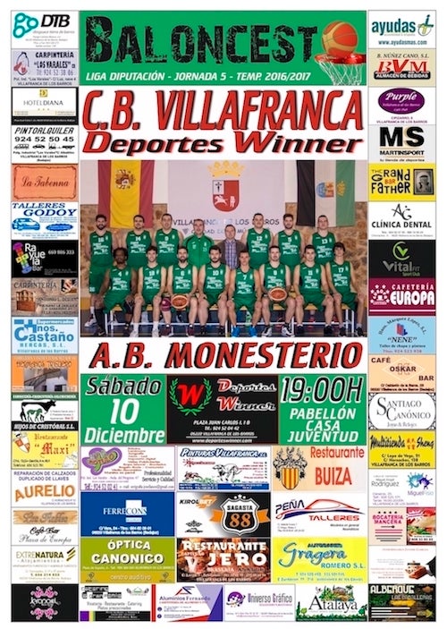 El CB Villafranca-Deportes Winner derrota al AB Monesterio (55-37)