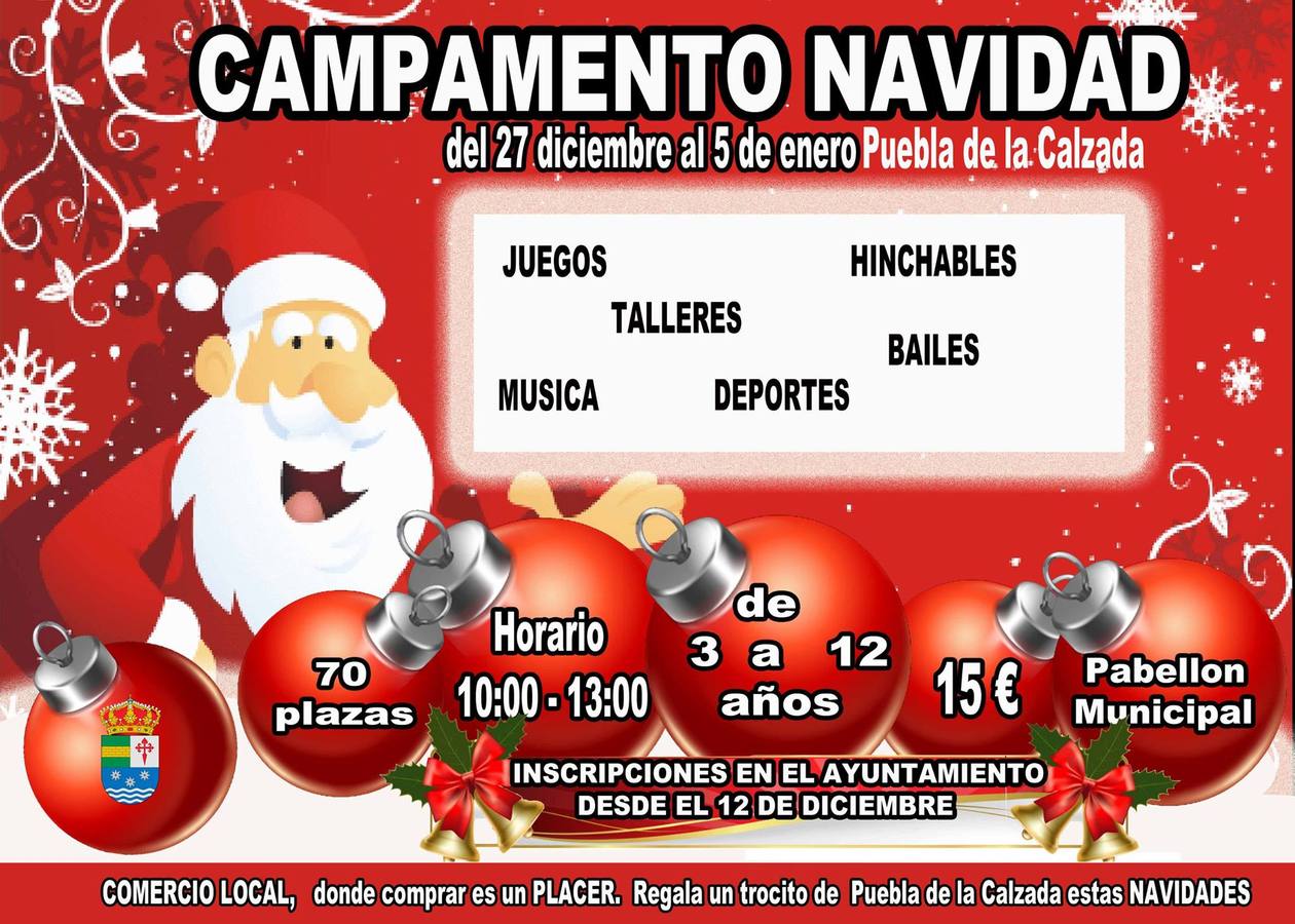El Ayuntamiento organiza un Campamento Navideño para niños de 3 a 12 años