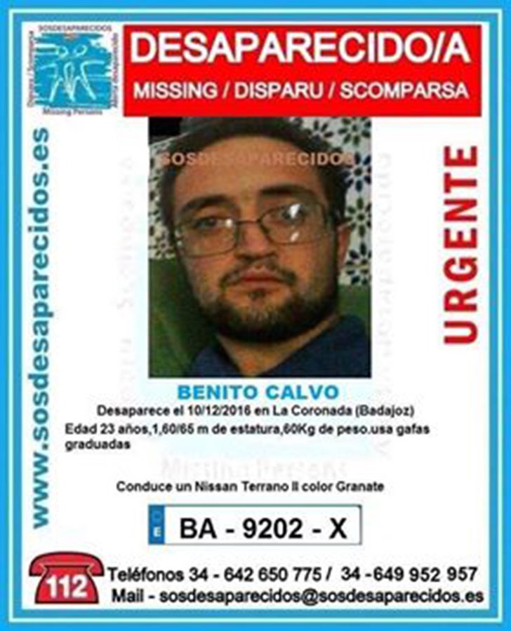 Denuncian la desaparición de un vecino de La Coronada