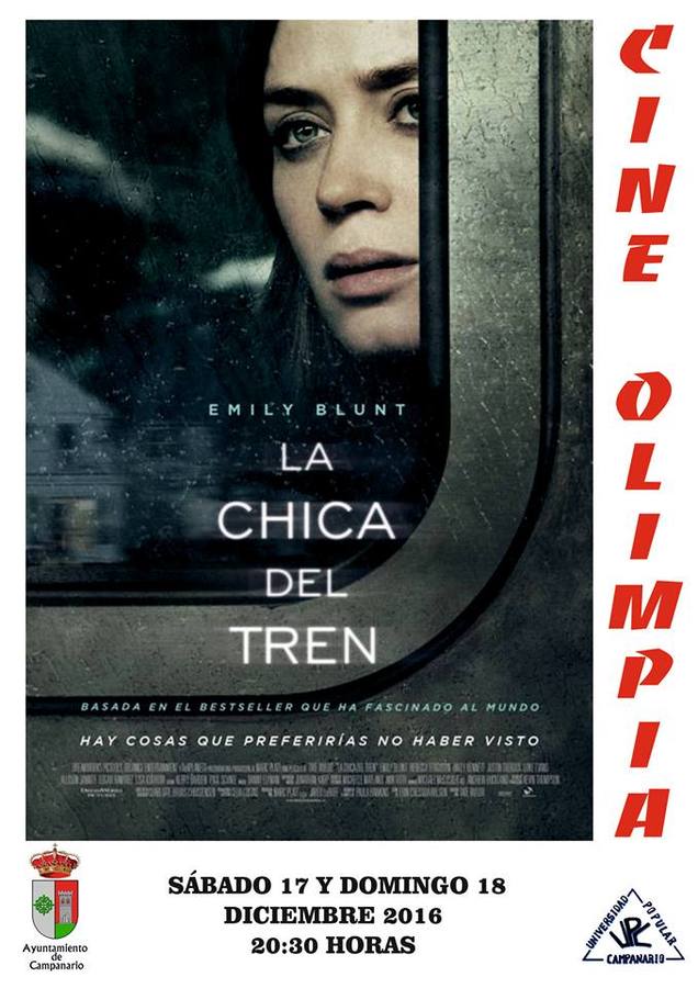 Doble sesión de cine, este fin de semana con 'La chica del tren'