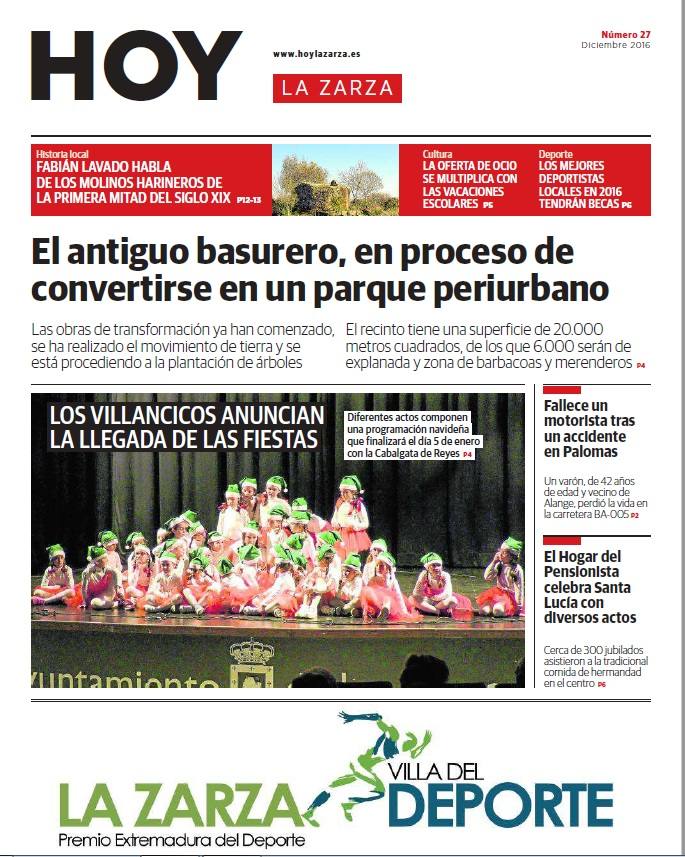 Este viernes sale el periódico de diciembre