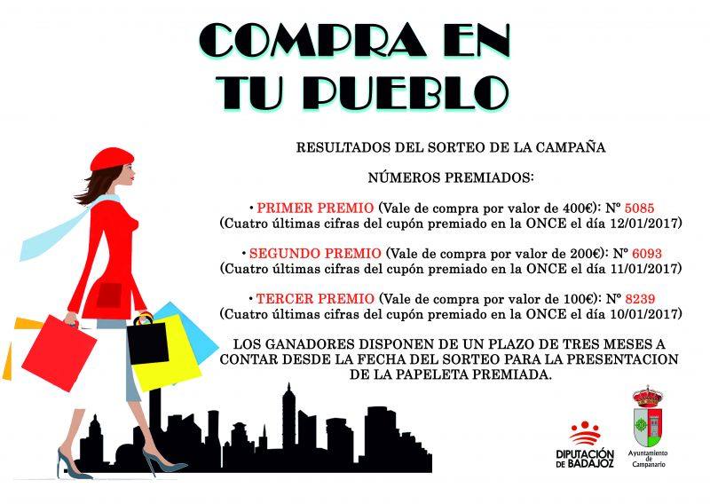 Ya se conocen los números premiados en la campaña 'Compra en tu pueblo'