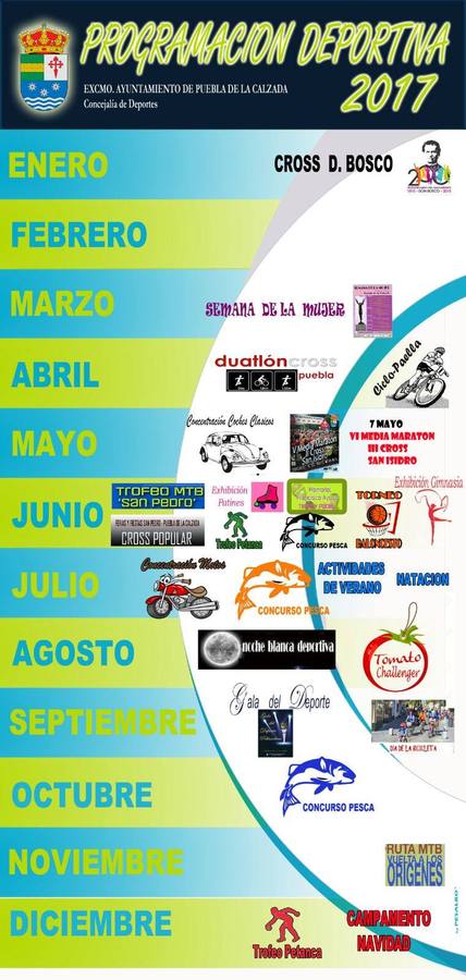 La Concejalía de Deportes publica la programación deportiva para 2017