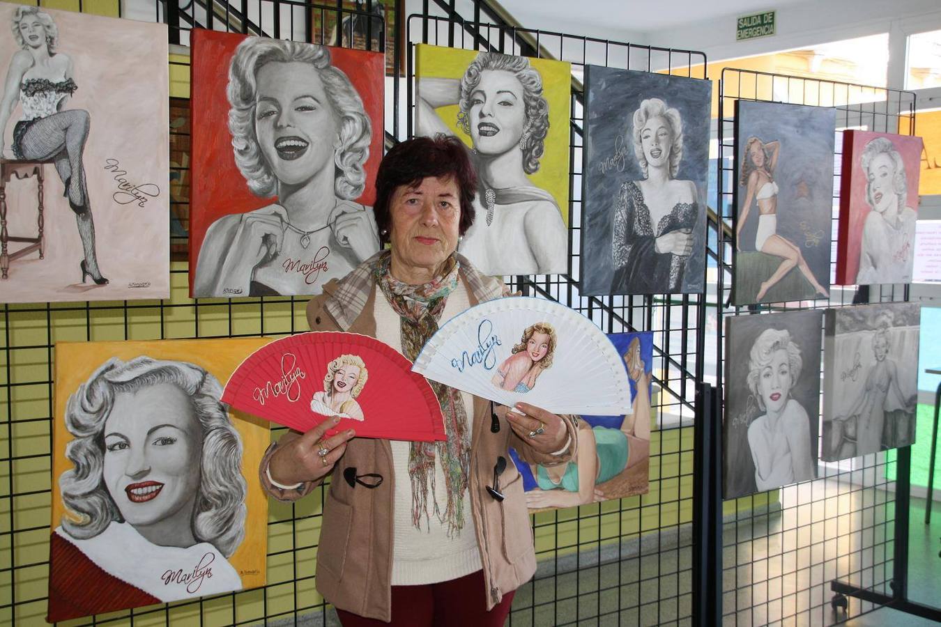 Aurelia Tamurejo expone sus pinturas con imágenes de Marylin Monroe