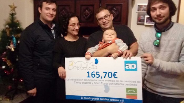 Borboletta dona a Iker lo recaudado en el primer evento solidario de la asociación