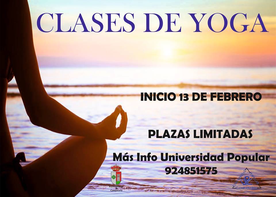 El próximo 13 de febrero empiezan a impartirse clases de yoga