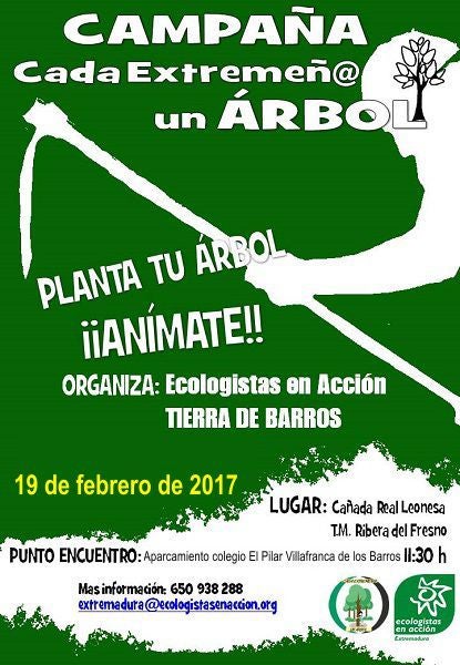 La repoblación en la Cañada Real Leonesa tendrá lugar el domingo 19 de febrero en el término municipal de Ribera del Fresno