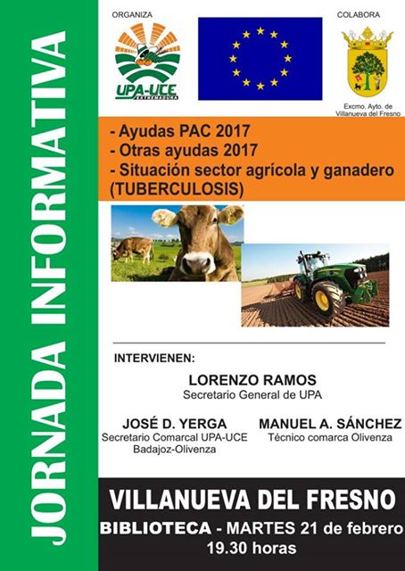 La biblioteca acogerá una jornada informativa sobre las ayudas de la PAC 2017 y la tuberculosis bovina
