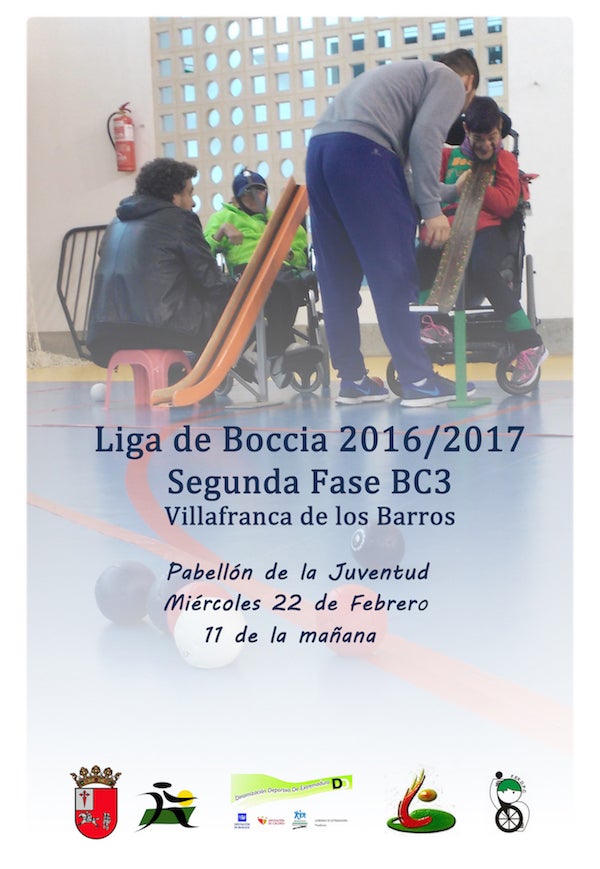 El próximo miércoles 22 de Febrero se celebrará la 2ª Fase de la Liga Regional de Boccia en la categoría BC3