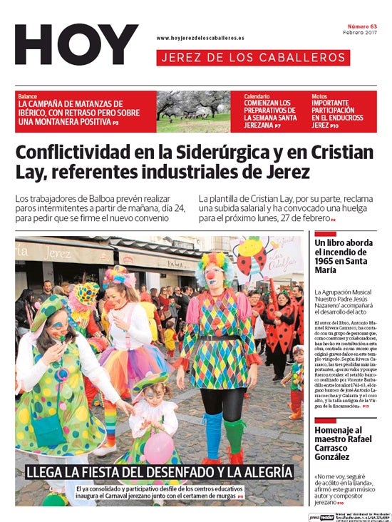 Hoy sale a la calle, el número 64 de HOY Jerez de los Caballeros