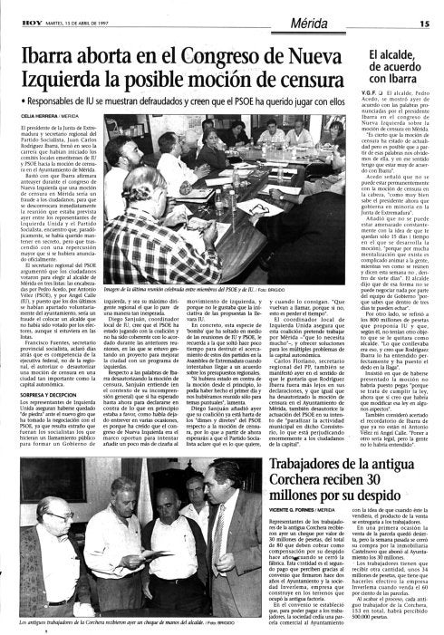 Extremadura ya conoce las mociones de censura