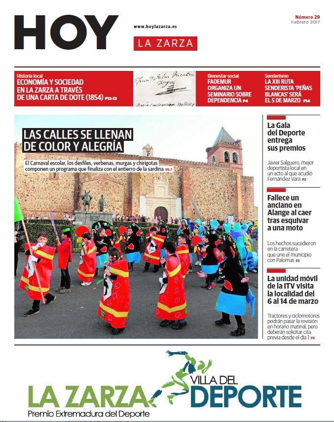 Este martes sale el periódico de febrero