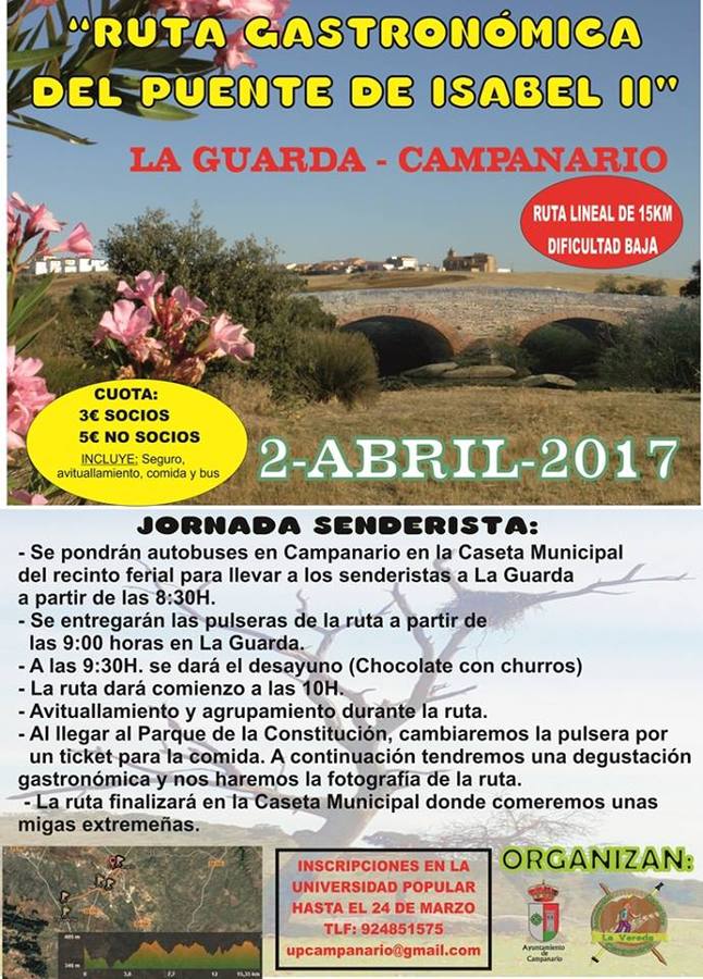 El 2 de abril se celebra la 'Ruta Gastronómica del Puente de Isabel II'