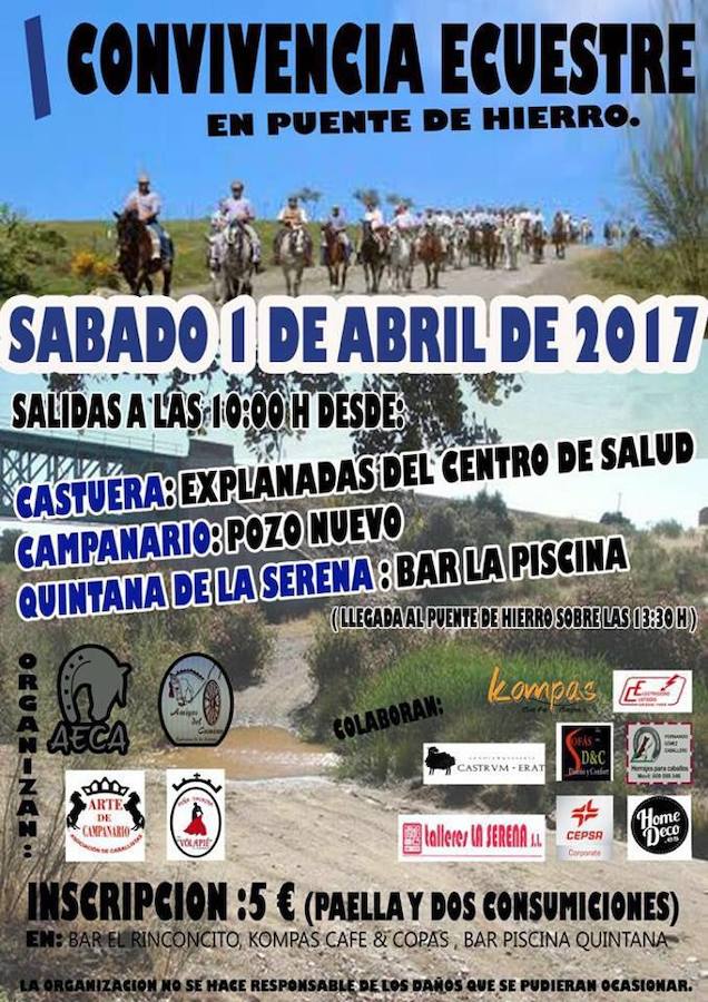 Convivencia ecuestre en Puente de Hierro, el sábado 1 de abril