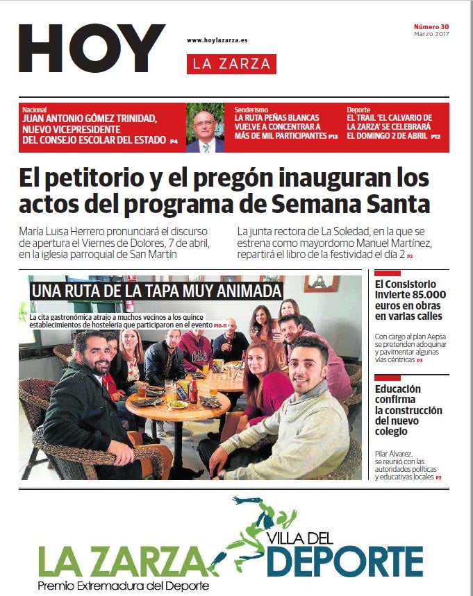 Este jueves sale el periódico de marzo