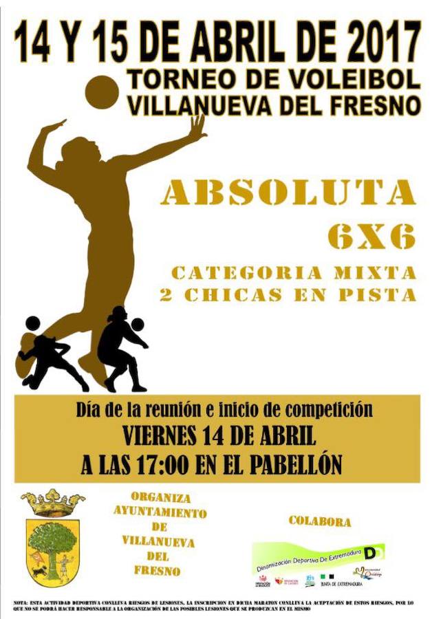 La localidad vivirá un torneo de voleibol los días 14 y 15 de abril