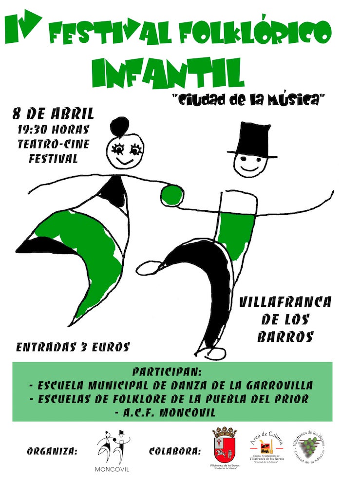 Grupos de La Garrovilla, Puebla del Prior y Villafranca participan esta tarde-noche en el IV Festival Folklórico Infantil ‘Ciudad de la Música’