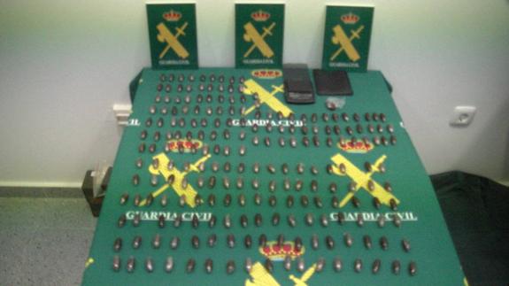 Detienen en Cáceres a un vecino de Oviedo con 208 bellotas de hachís