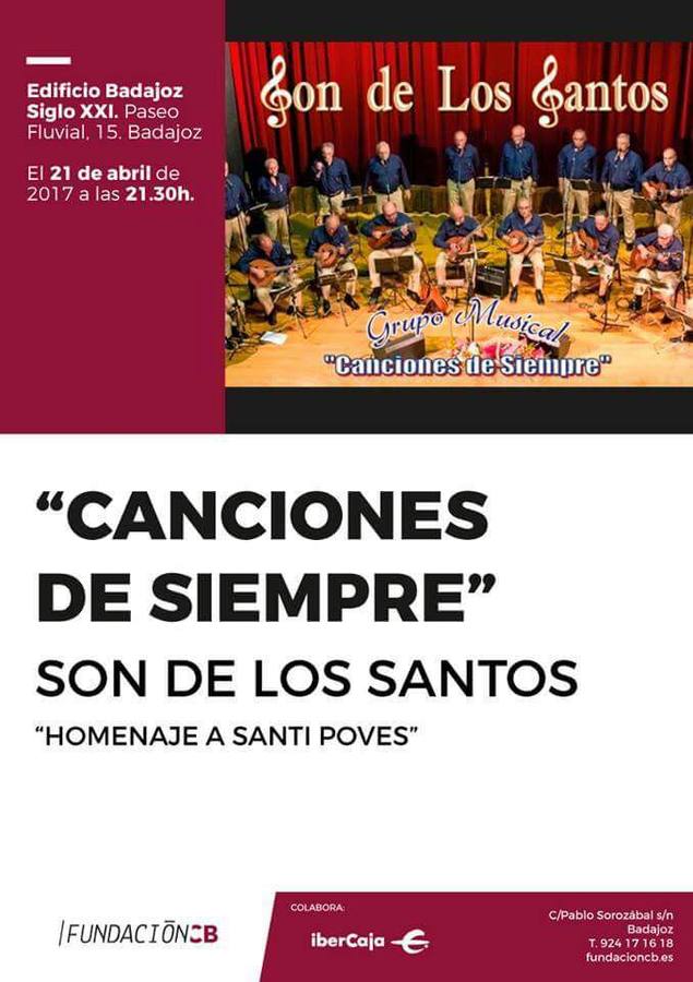 Son de Los Santos ofrece este viernes un concierto en Badajoz como homenaje a Santi Poves