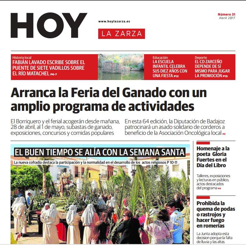 Este jueves sale el periódico de abril