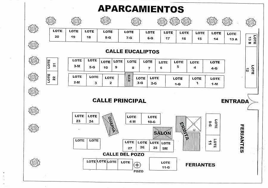 Mapa-guía de ubicación de las casetas para no perderse en la pradera