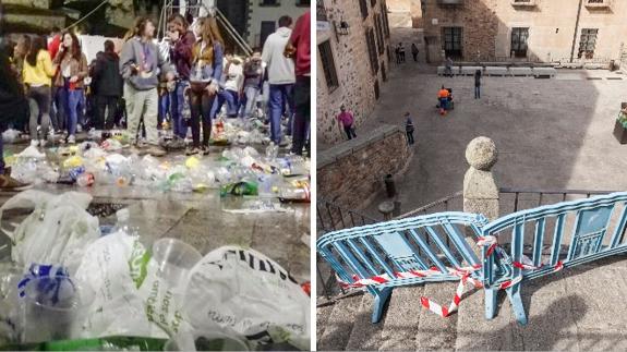 Los vecinos han vuelto a padecer la suciedad en las puertas de sus casas durante el Womad