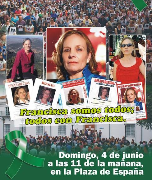Villafranca volverá a concentrarse el domingo en la Plaza de España para pedir que aparezca su paisana Francisca Cadenas