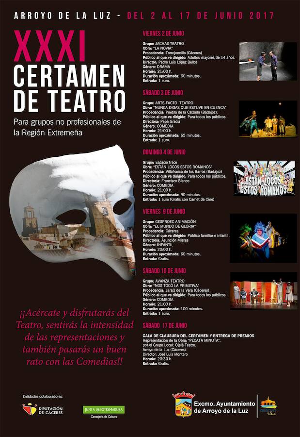 El XXXI Certamen de Teatro de Arroyo de la Luz abre esta noche con ‘La Novia’ representado por Jachas Teatro
