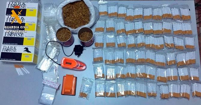 La Guardia Civil interviene 4200 cigarrillos de fabricación casera y un kilo de picadura de tabaco preparado para su venta ilegal
