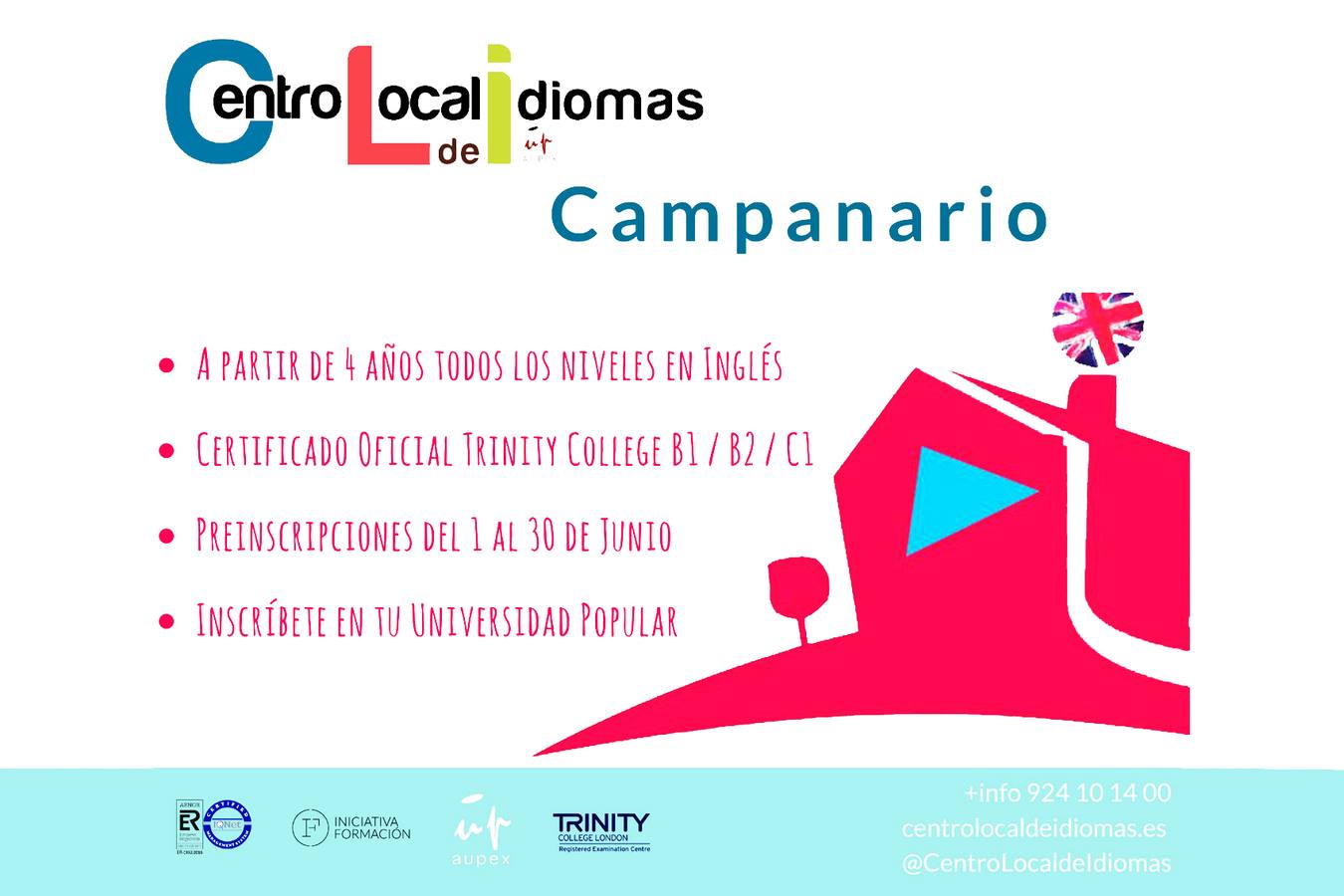 Abierto el plazo para inscribirse en el Centro Local de Idiomas de Campanario