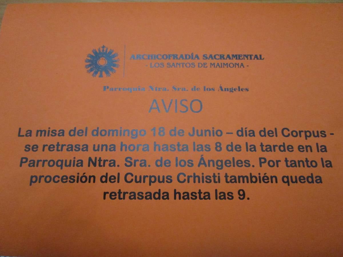 La procesión del Corpus se retrasa una hora por el calor y comenzará a las 9 de la tarde