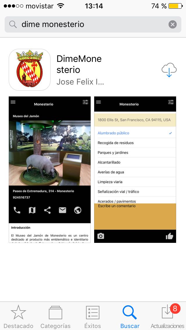 La aplicación oficial de Monesterio ya está disponible para iOS