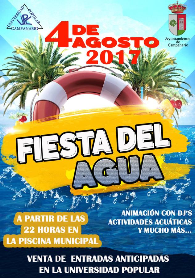 La piscina acogerá la fiesta del agua el próximo viernes 4 de agosto