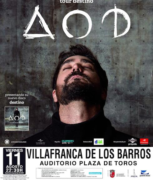 Todo listo para el concierto de Antonio Orozco esta noche en la Plaza de Toros de Villafranca